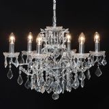 Arabella Shallow French Chrome 6 Arm Chandelier